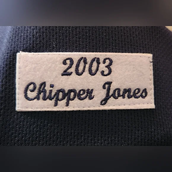 Mitchell & Ness 2003 Atlanta Braves Chipper Jones #10 Warm Up Jersey Men Size XL